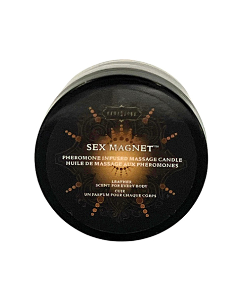 Shop Kama Sutra Sex Magnet Pheromone Mini Massage Candle - Leather - 1.7 oz online