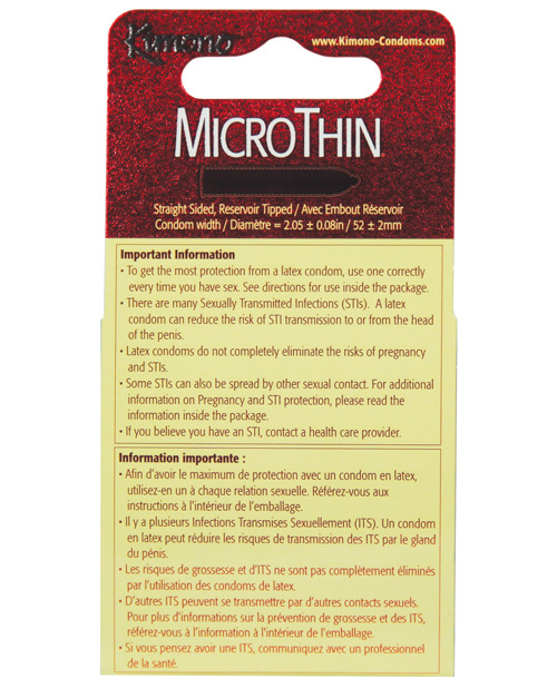 Order Kimono Micro Thin Condoms - Box of 3 online