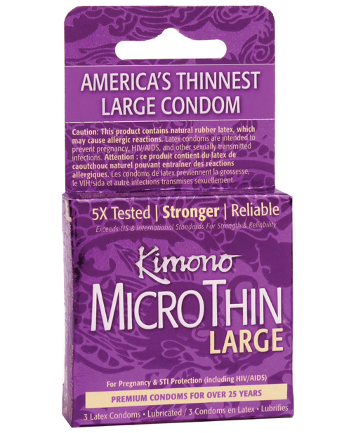 Shop Kimono Micro Thin Large Condoms - Box of 3 online