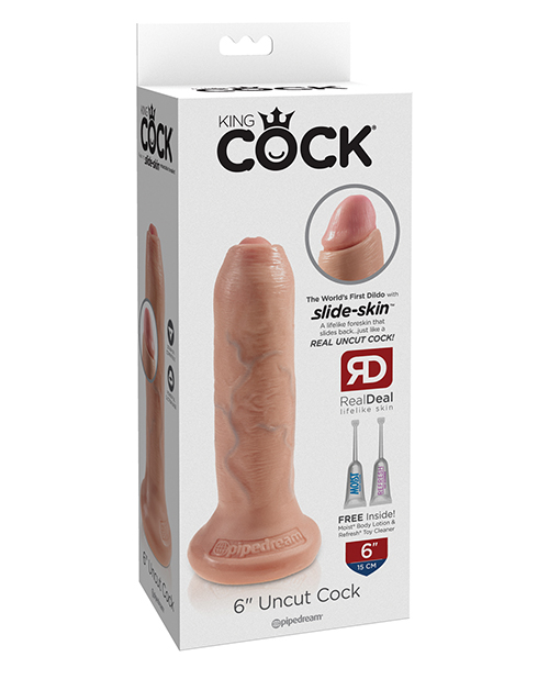 Shop King Cock 6" Uncut Dildo - Flesh online