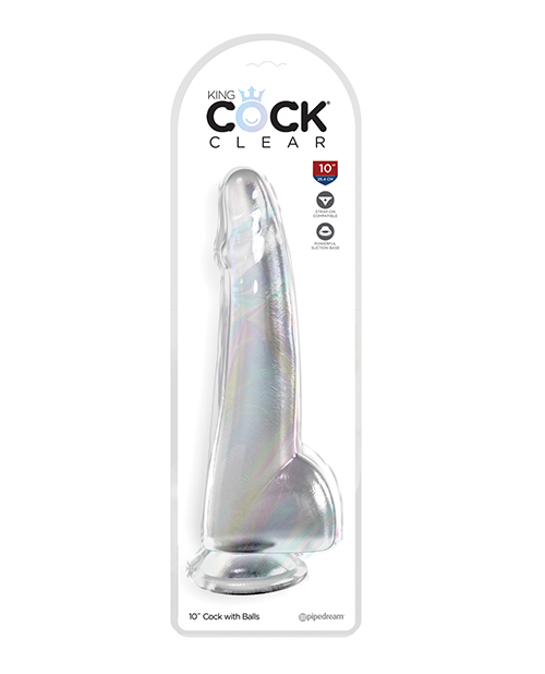 Shop King Cock Clear 10" Cock w/Balls - Clear online