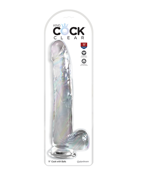 Shop King Cock Clear 11" Cock w/Balls - Clear online
