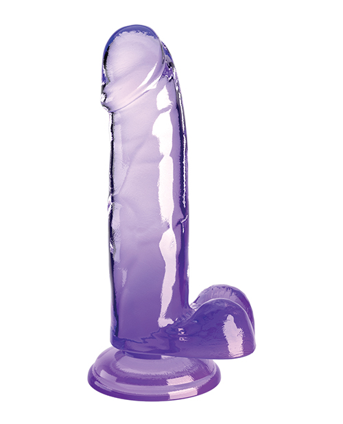 Order King Cock Clear 7" Cock w/Balls - Purple online