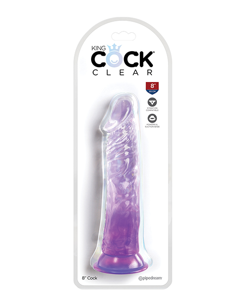 Shop King Cock Clear 8" Cock - Purple online