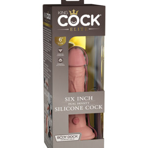 Shop King Cock Elite 6" Dual Density Silicone Cock - Light online
