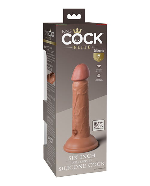 Order King Cock Elite 6" Dual Density Silicone Cock - Tan online