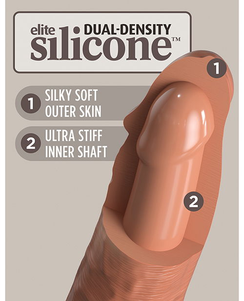 Shop King Cock Elite 6" Dual Density Silicone Cock - Tan