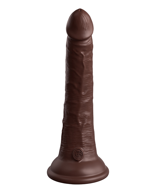 King Cock Elite 7" Dual Density Silicone Cock - Brown for sale