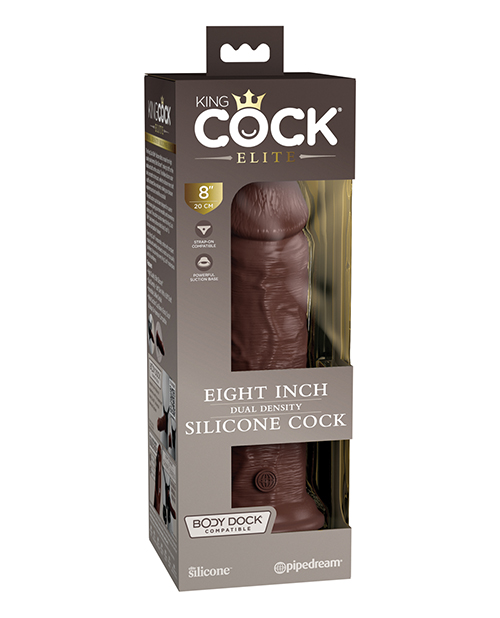 Shop King Cock Elite 8" Dual Density Silicone Cock - Brown online