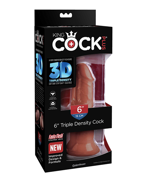 Shop King Cock Plus 6" Triple Density Cock - Brown online