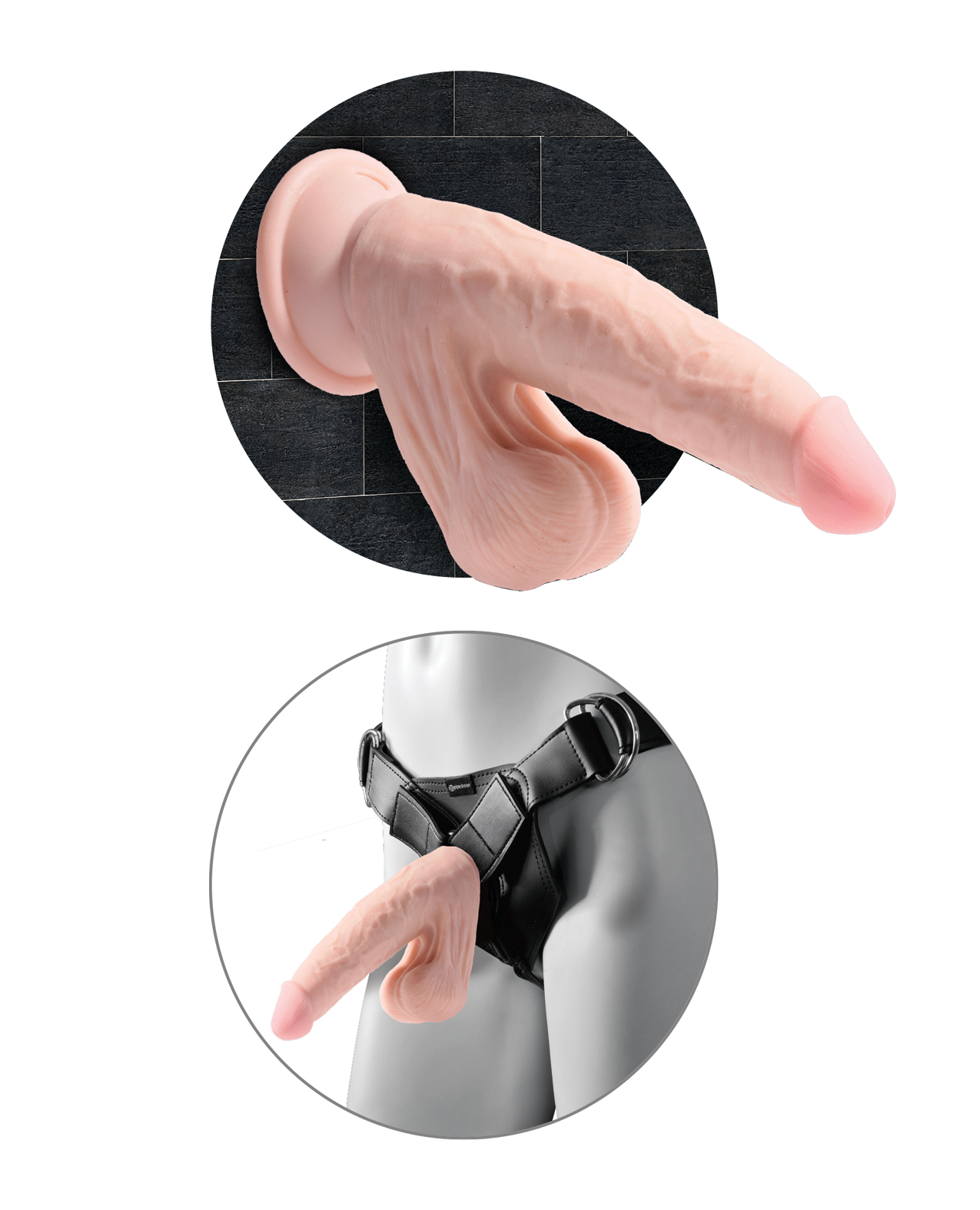 Buy King Cock King Cock Plus 6" Triple Density Cock w/Swinging Balls - Ivory