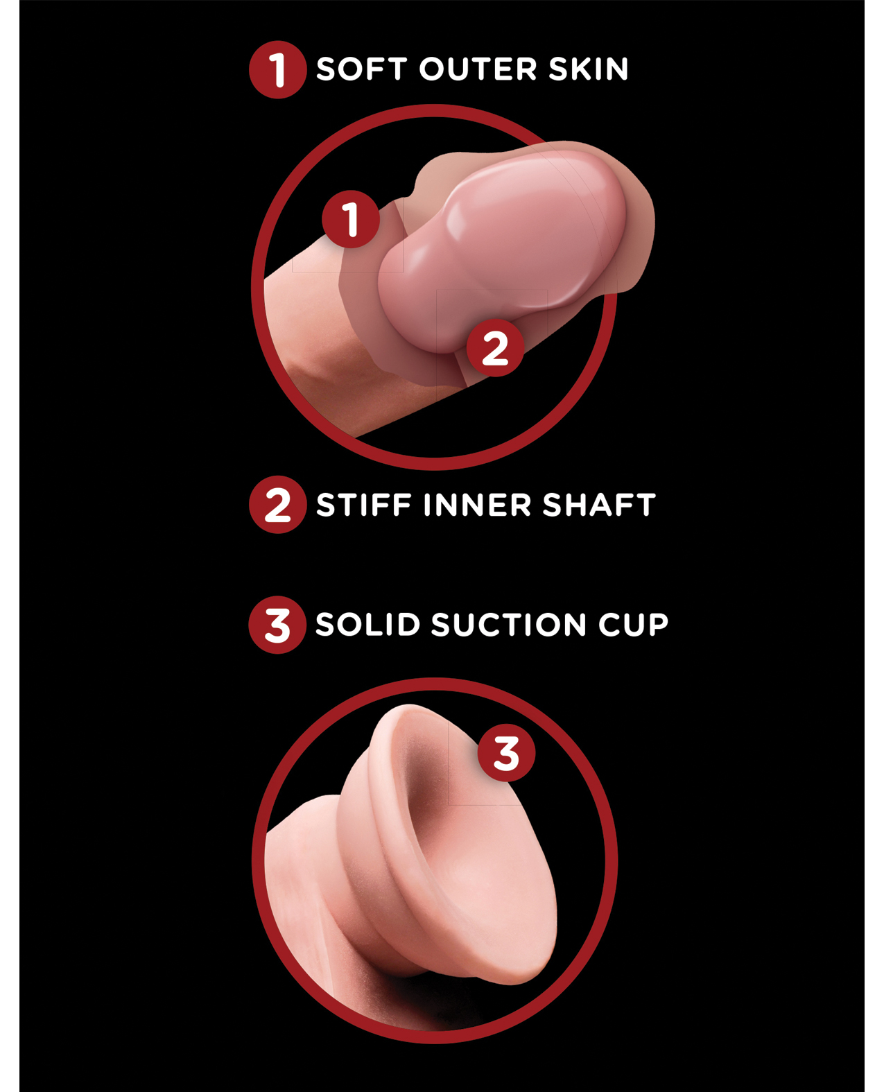 Shop King Cock Plus 6" Triple Density Cock w/Swinging Balls - Ivory