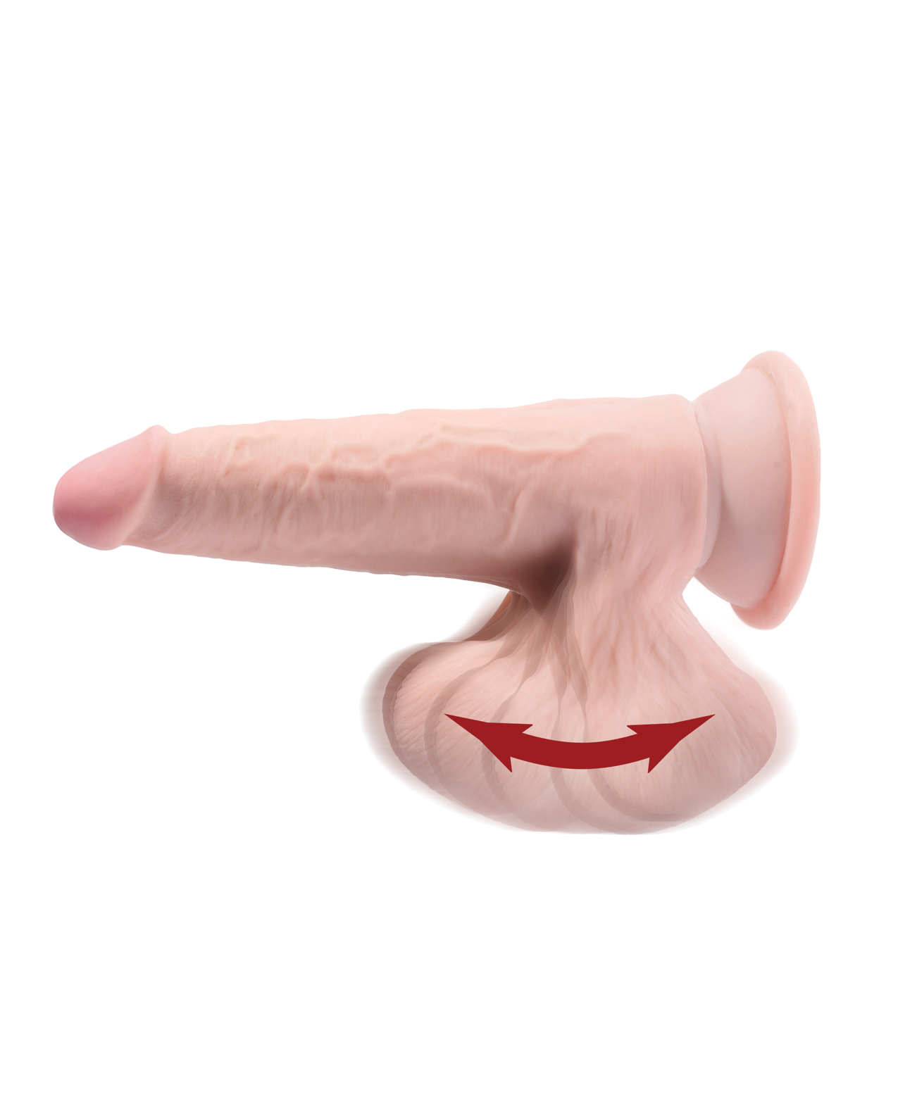 King Cock Plus 7" Triple Density Cock w/Swinging Balls - Ivory for sale