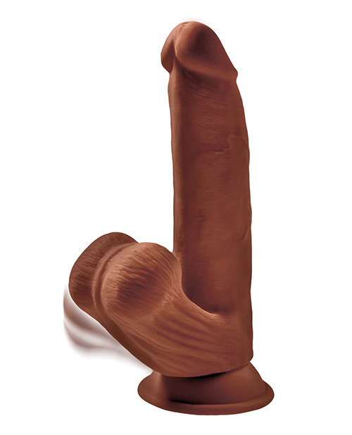 Order King Cock Plus 8" Triple Density Cock w/Swinging Balls - Brown online