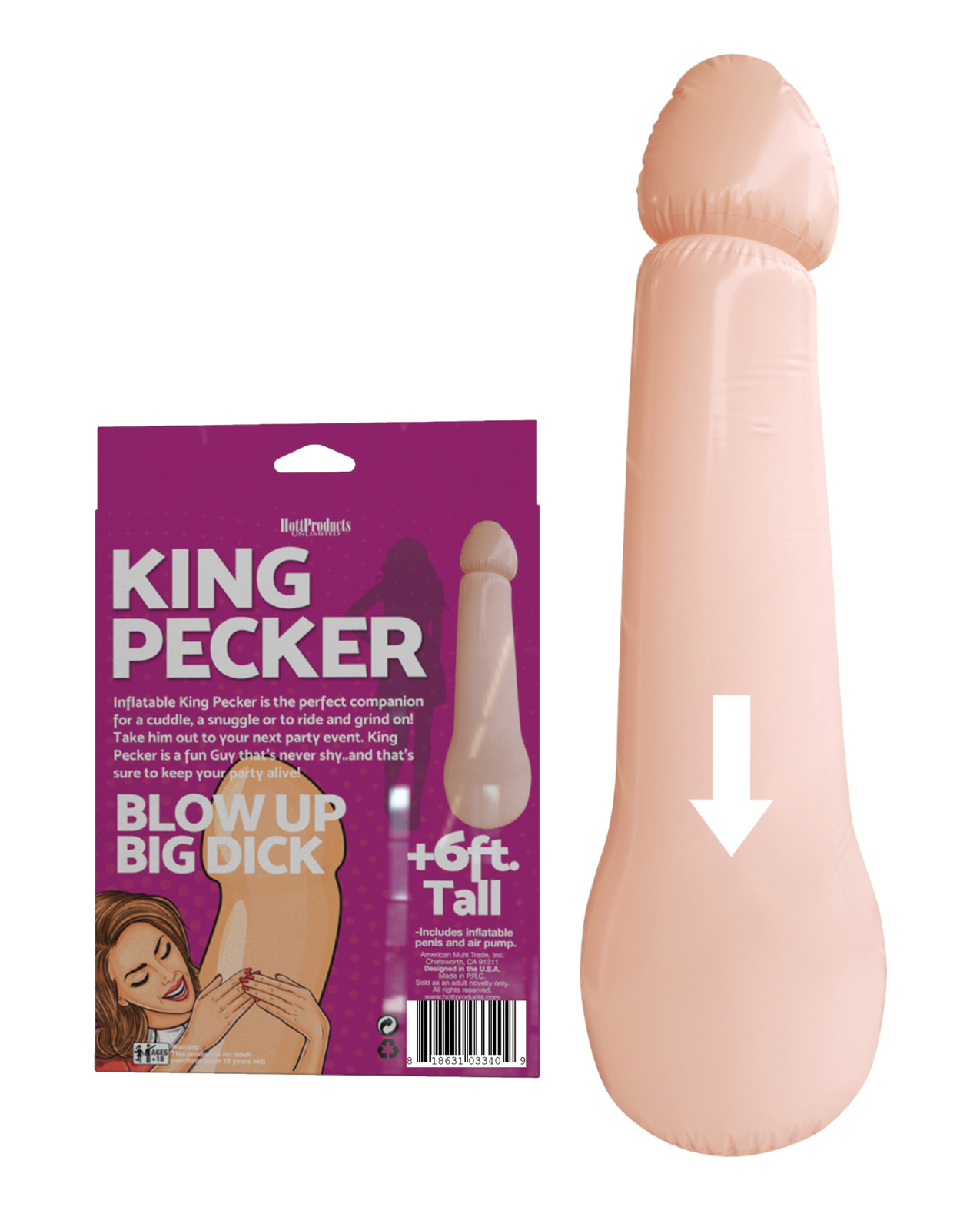 Order King Pecker 6 ft Giant Inflatable Penis online