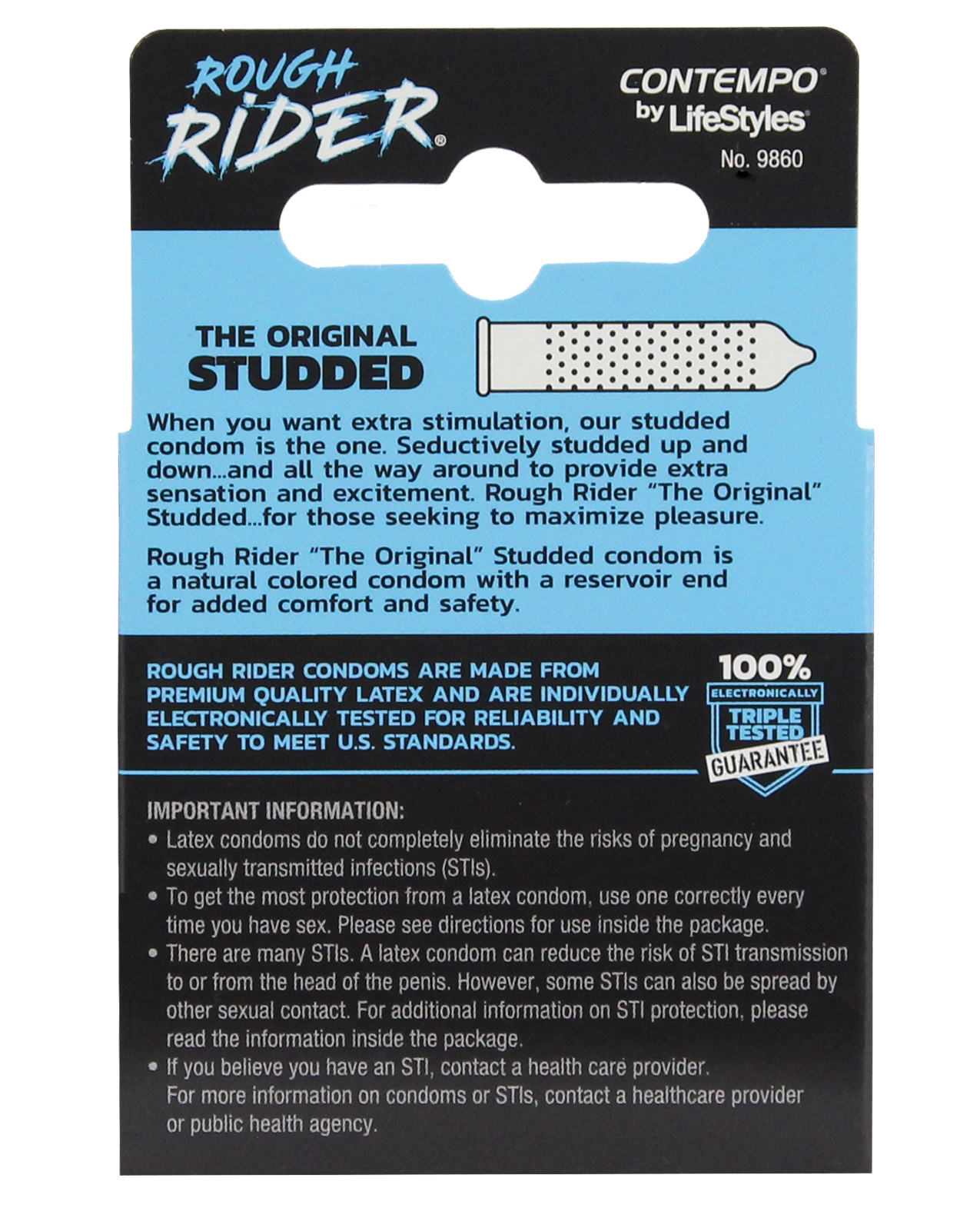 Order Lifestyles Rough Rider Studded Condom Pack - Pack of 3 online