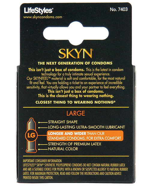 Order Lifestyles SKYN Elite Large Condoms - Box of 3 online