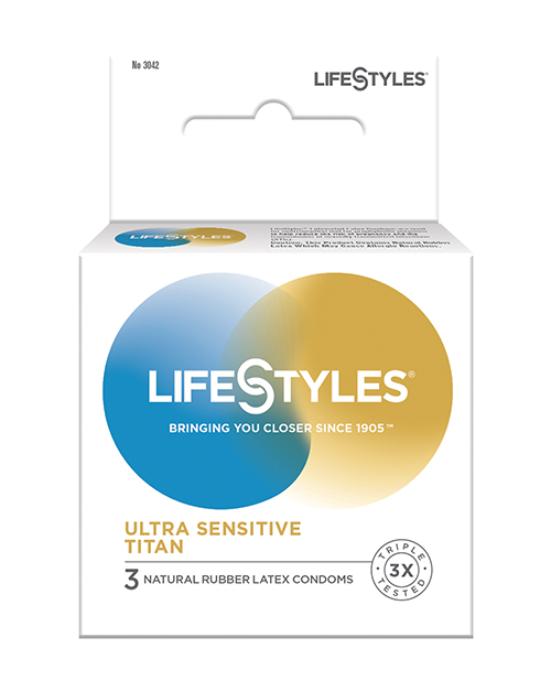 Shop Lifestyles Ultra Sensitive Titan Condoms - Pack of 3 online