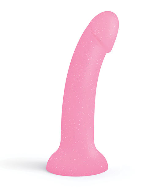 Order Love to Love Curved Suction Cup Dildolls Glitzy - Glitter Pink online