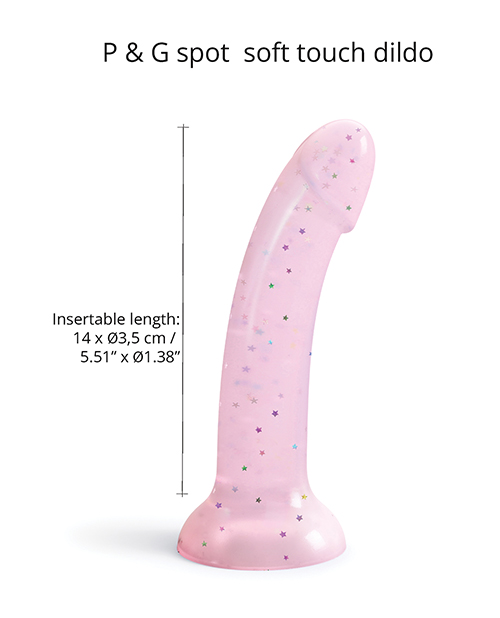 Love to Love Curved Suction Cup Dildolls Starlight - Pink for sale