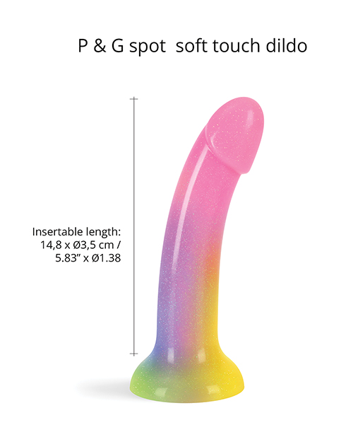 Love to Love Silicone Dildolls Stargazer - Gradient Rainbow w/Glitter for sale