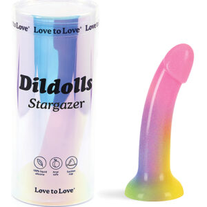 Shop Love to Love Silicone Dildolls Stargazer - Gradient Rainbow w/Glitter online