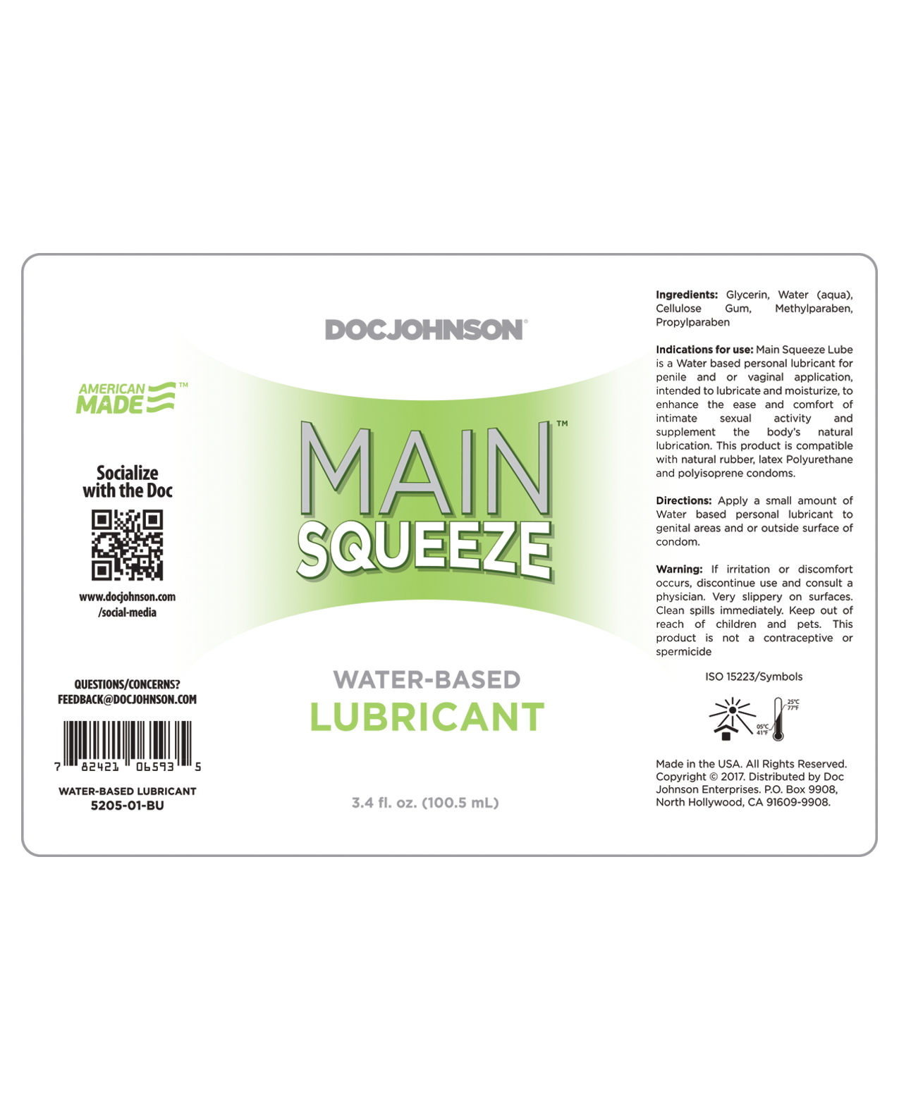 Order Main Squeeze Water-Based Lubricant - 3.4 oz online
