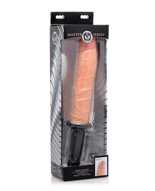 Shop Master Series Onslaught 13 Mode XL Vibrating Dildo Thruster - Light online