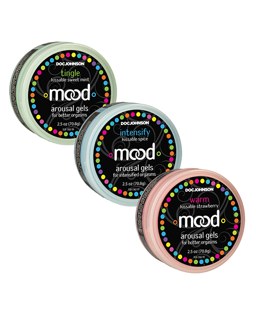 Mood Lube Kissable Foreplay Gels - 2 oz Asst. Flavors Pack of 3 for sale
