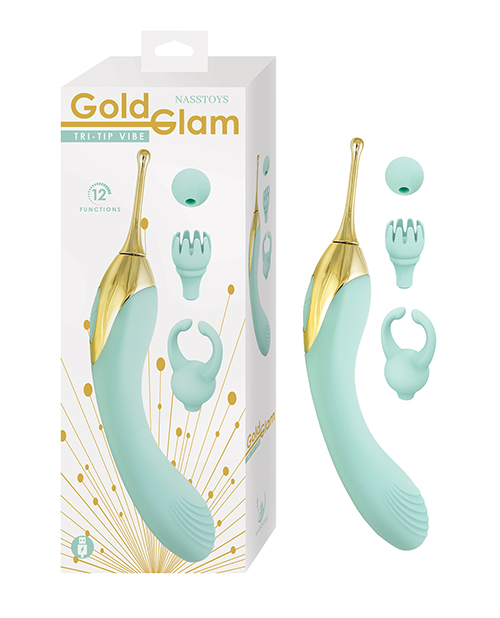 Shop Nasstoys Gold Glam Tri-Tip Vibe - Aqua online