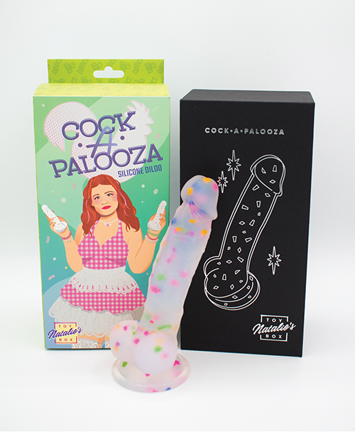 Natalie's Toy Box Cock-A-Palooza Confetti Silicone Suction Dildo for sale