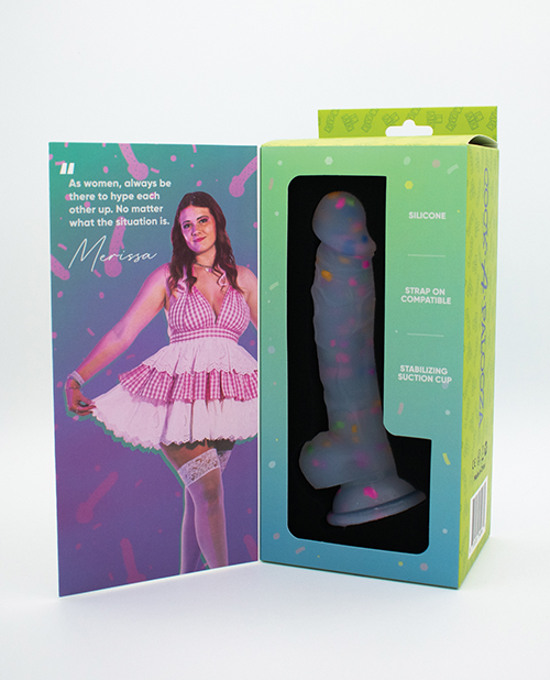 Shop Natalie's Toy Box Cock-A-Palooza Confetti Silicone Suction Dildo