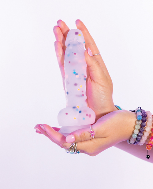 Buy Natalie's Toy Box Cock-A-Palooza Confetti Silicone Suction Dildo