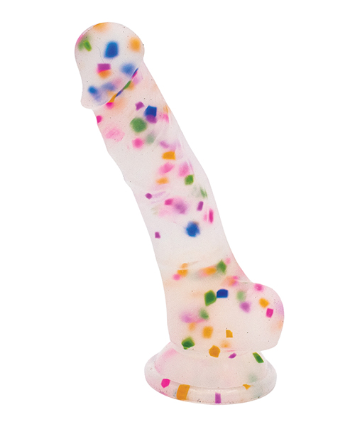 Shop Natalie's Toy Box Cock-A-Palooza Confetti Silicone Suction Dildo online