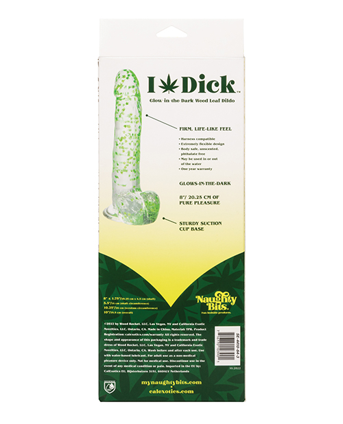 Order Naughty Bits I Leaf Dick Glow In The Dark Weed Leaf Dildo online