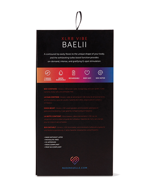Shop Nu Sensuelle Baelii Flexible G Spot XLR8 Turbo Boost - Electric Blue