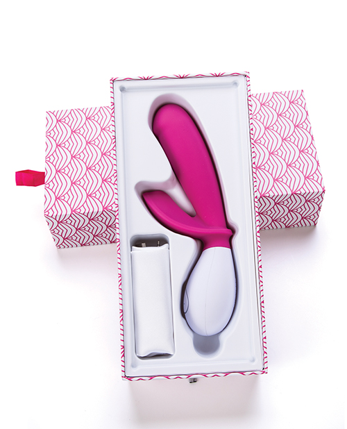 OhMiBod Lovelife Snuggle Dual Stimulation Vibe - Pink for sale