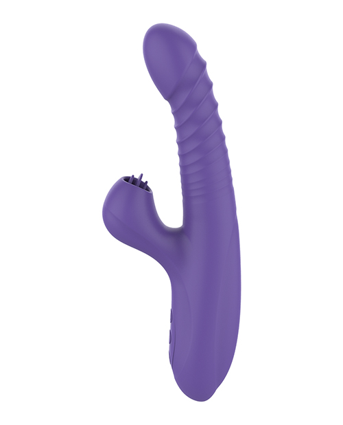 Omega Multi Function Warming Head Rabbit Vibe - Purple for sale