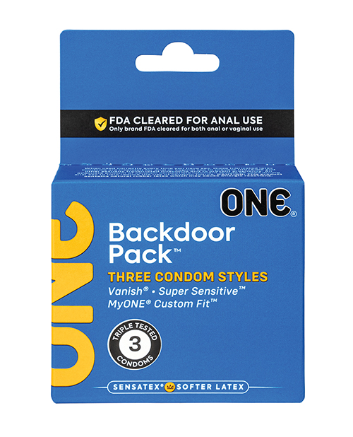 Shop One Backdoor Pack Custom Fit Condoms - Pack of 3 online