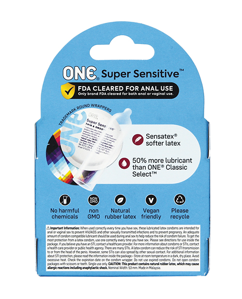 Order One Super Sensitive Condoms - Box of 3 online
