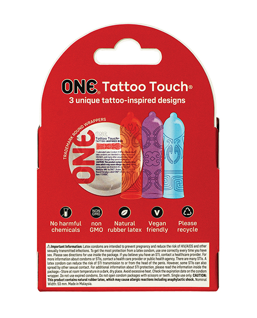 Order One Tattoo Touch Condoms - Pack of 3 online