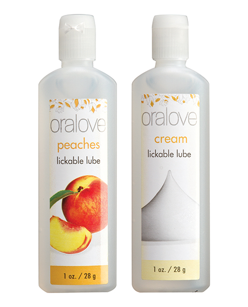 Order Oralove Delicious Duo Flavored Lube - Peaches & Cream online