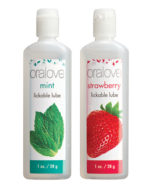 Order Oralove Delicious Duo Flavored Lube - Strawberry & Mint online