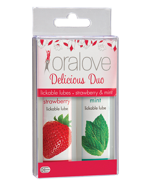 Shop Oralove Delicious Duo Flavored Lube - Strawberry & Mint online