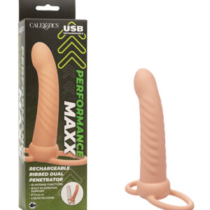 Shop Performance Maxx Rechargeable Ribbed Dual Penetrator - Ivory online