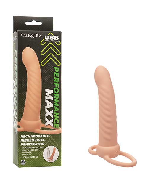 Shop Performance Maxx Rechargeable Ribbed Dual Penetrator - Ivory online