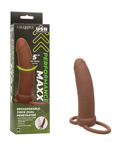 Shop Performance Maxx Rechargeable Thick Dual Penetrator - Brown online