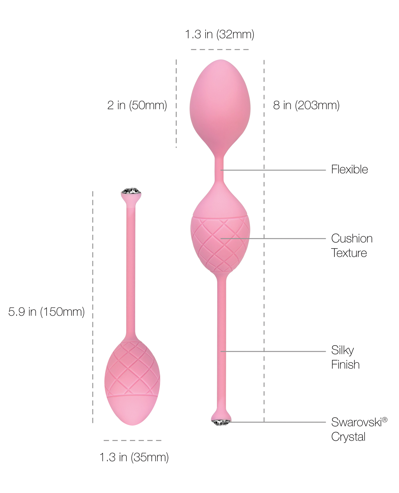 Shop Pillow Talk Frisky Pleasure Balls - Pink