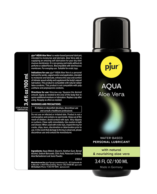 Order Pjur Aqua Aloe Vera Water Based Personal Lubricant - 100 ml Bottle online