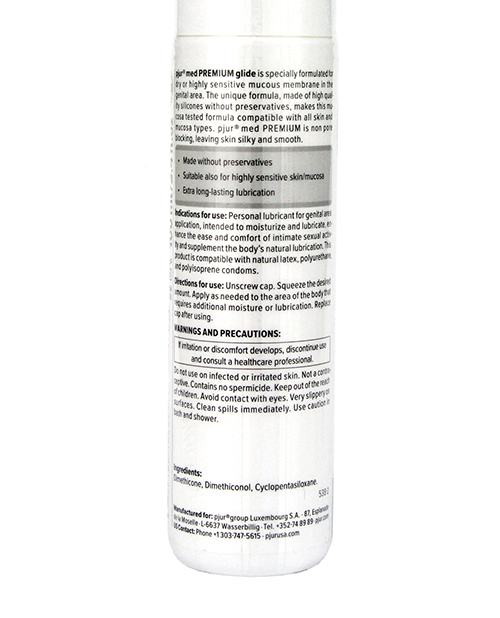 Order Pjur Med Premium Glide Concentrated Silicone Personal Lubricant - 100 ml Bottle online